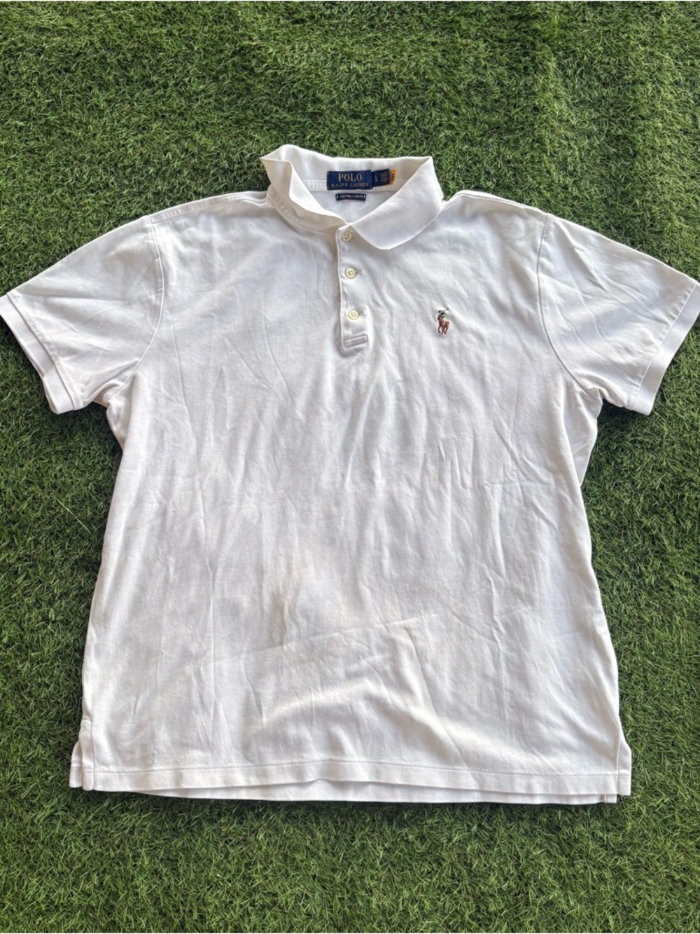 Polo Ralph Lauren White Custom Slim Fit Polo Shirt